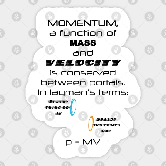 Momentum - Mass and Velocity Sticker by RobSp1derp1g